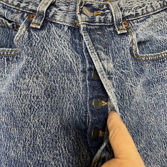 Vtg Grail 80’s Levi’s Men’s 32x32 Blue Acid Wash Button Fly Straight Leg Jeans - Picture 3 of 8